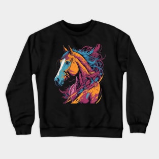 Majestic Hooves: Awe-Inspiring Power of Horses Crewneck Sweatshirt